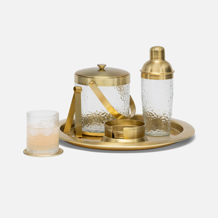 Allegra Gold Round Tray Matte Brass