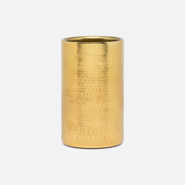 Amherst Vintage Brass Wine Chiller Hammered Stainless Steel