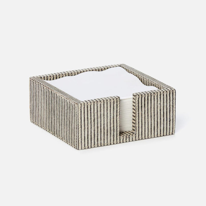 Bandar Brown Candy Striped Cocktail Napkin Holder Hair-On-Hide Pack/2