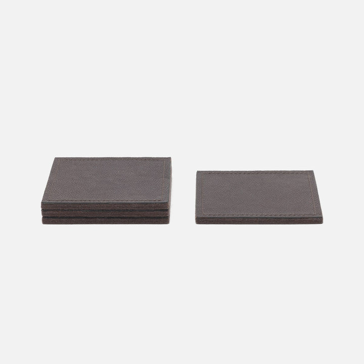 Evan Aubergine Square Coasters Boxed Set Of 4