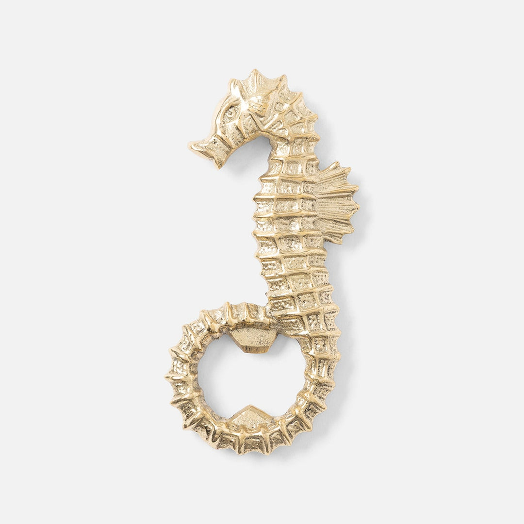 Georgette Polished Gold Sea Horse Bottle Opener Brass Pack/3
