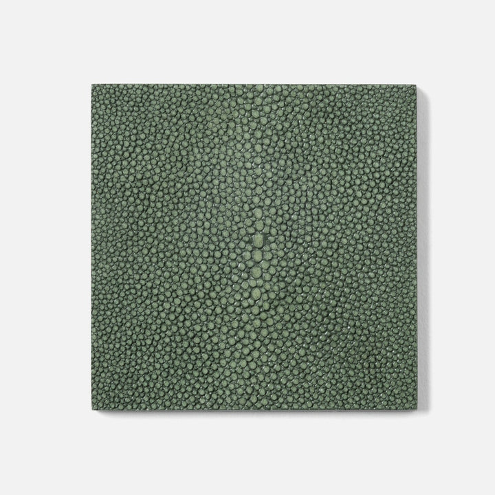 Henry Juniper Square Coasters Realistic Faux Shagreen Boxed Set Of 4