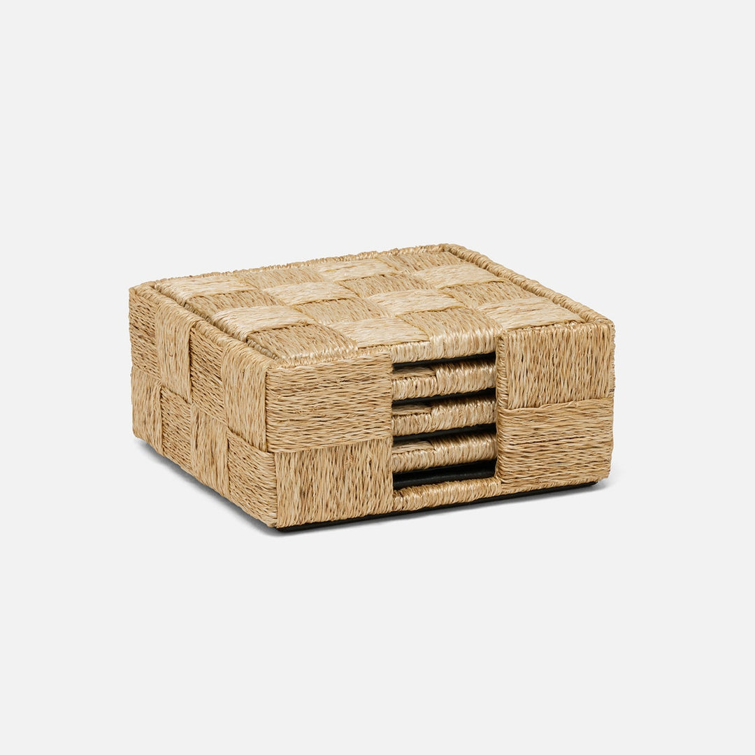 Jasby Natural Woven Coaster Set Of 4 Abaca