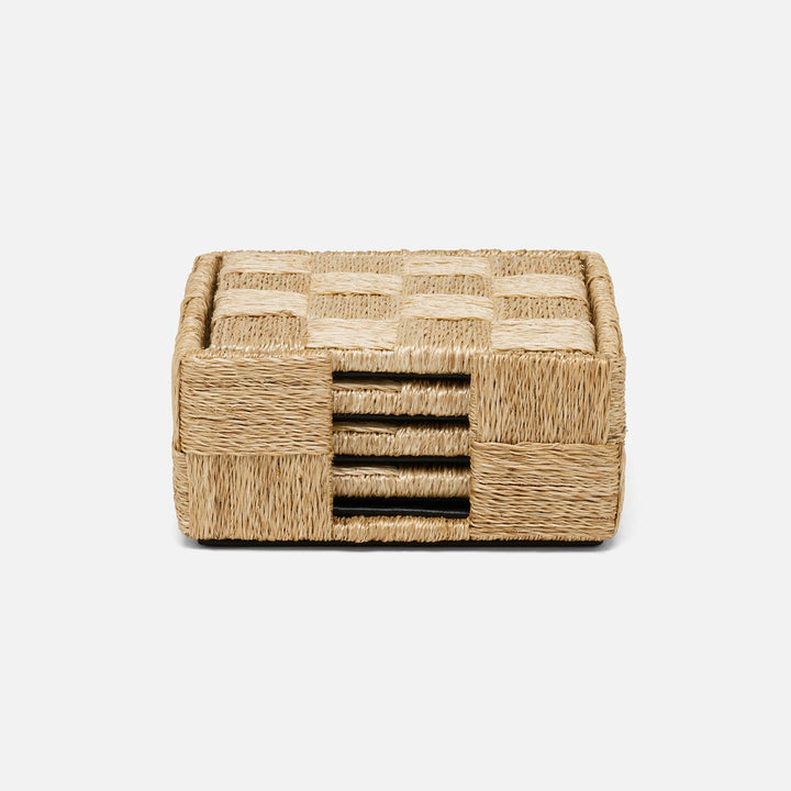 Jasby Natural Woven Coaster Set Of 4 Abaca