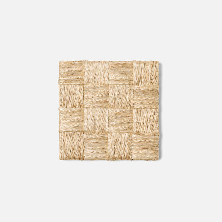 Jasby Natural Woven Coaster Set Of 4 Abaca