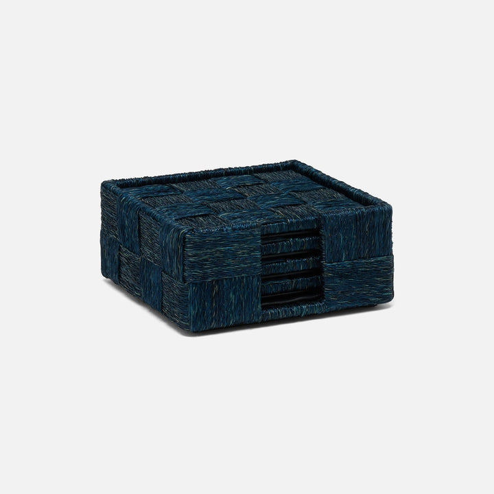 Jasby Navy Woven Coaster Set Of 4 Abaca