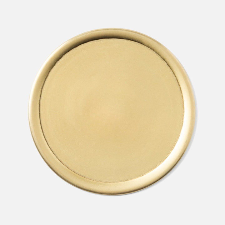 Mancini Gold Round Coaster Set Of 6 Matte Brass