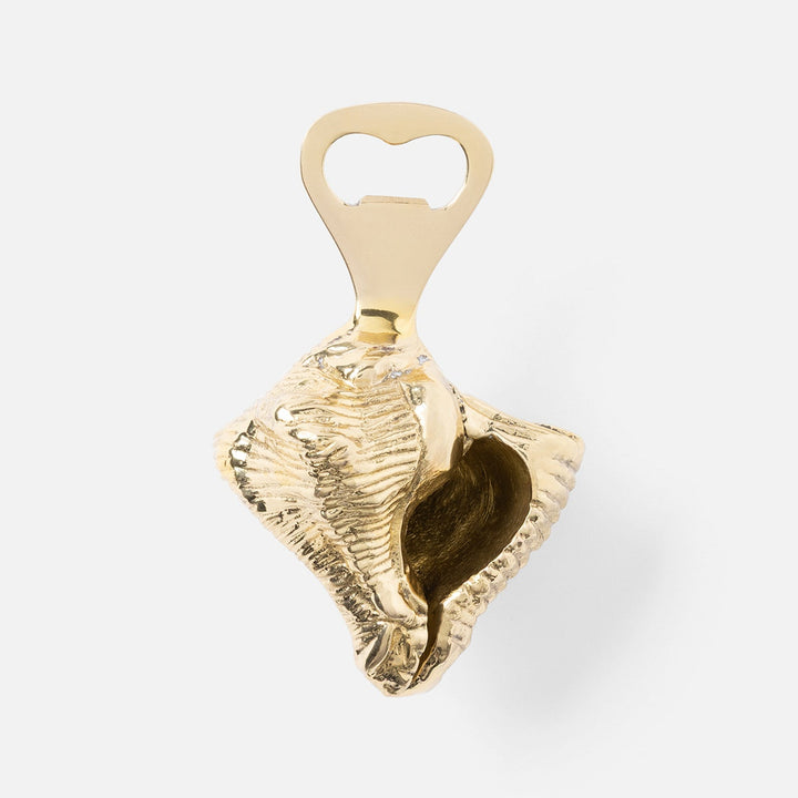 Talia Polished Gold Conch Shell Bottle Opener Brass Pack/3