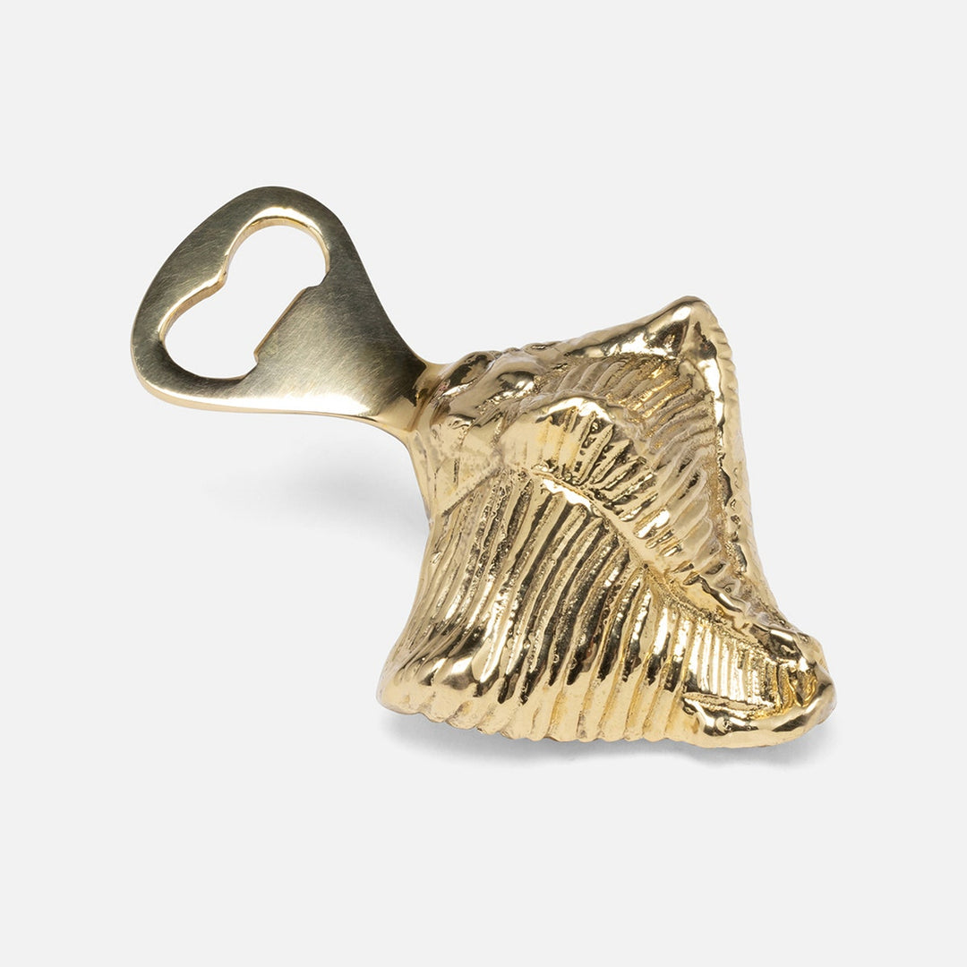Talia Polished Gold Conch Shell Bottle Opener Brass Pack/3