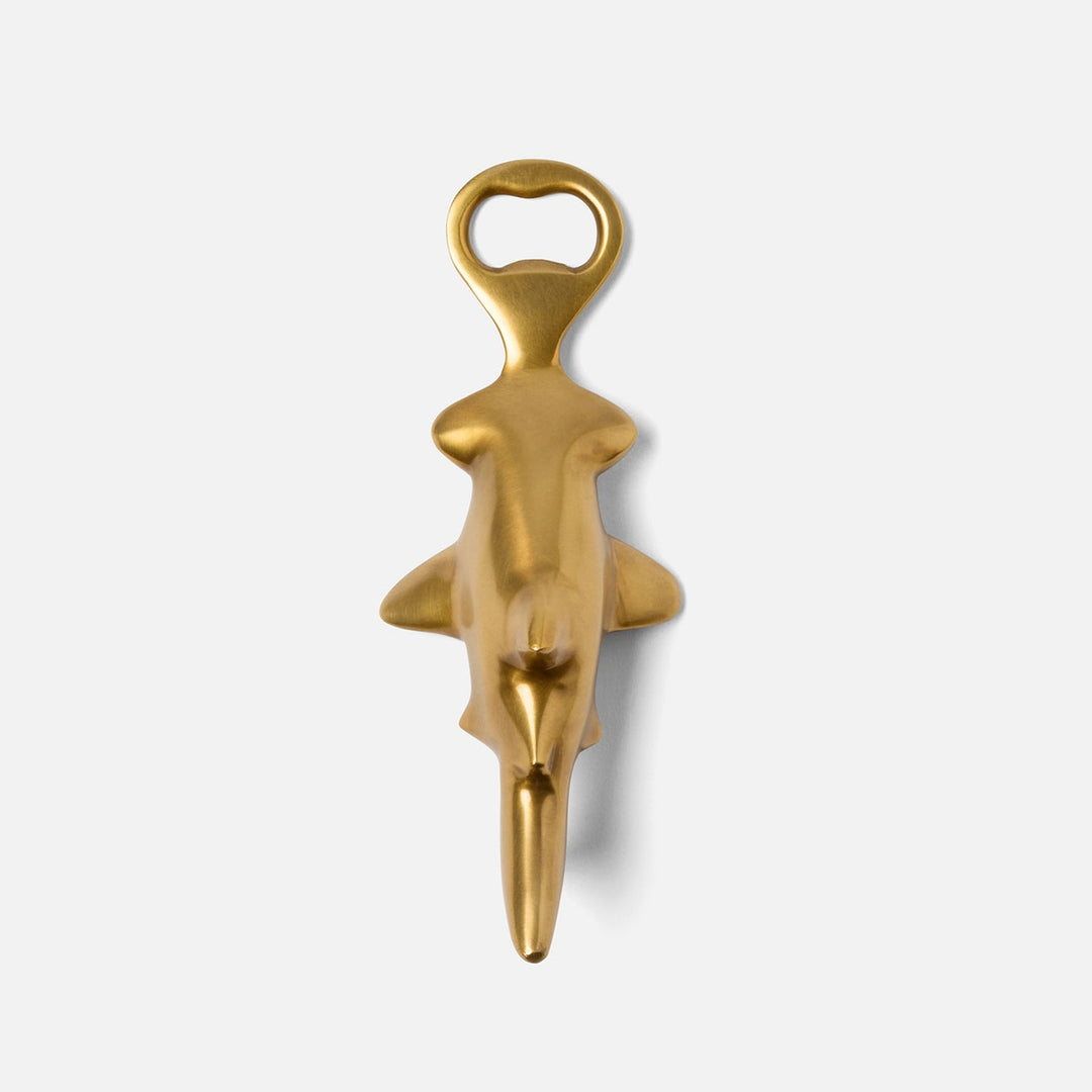 Tiago Antique Brass Hammerhead Shark Bottle Opener Brass Pack/3