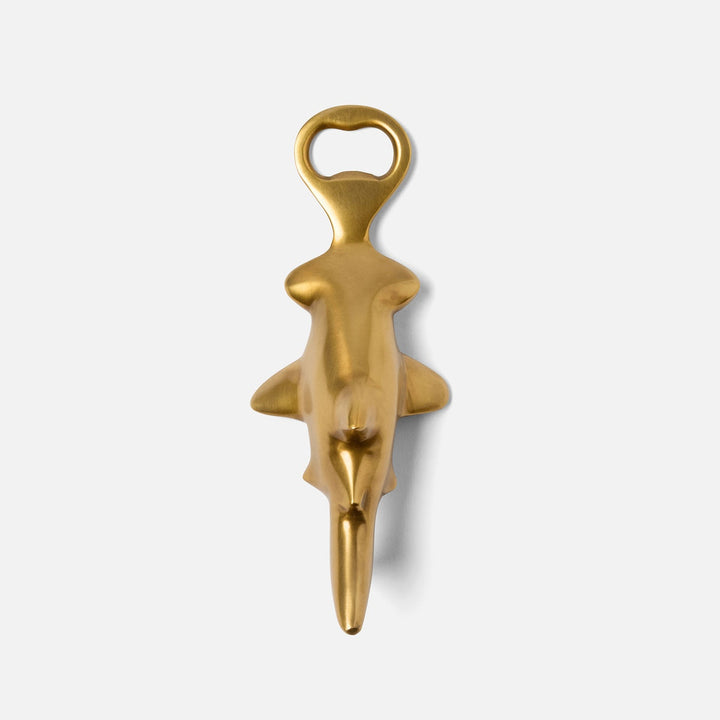 Tiago Antique Brass Hammerhead Shark Bottle Opener Brass Pack/3