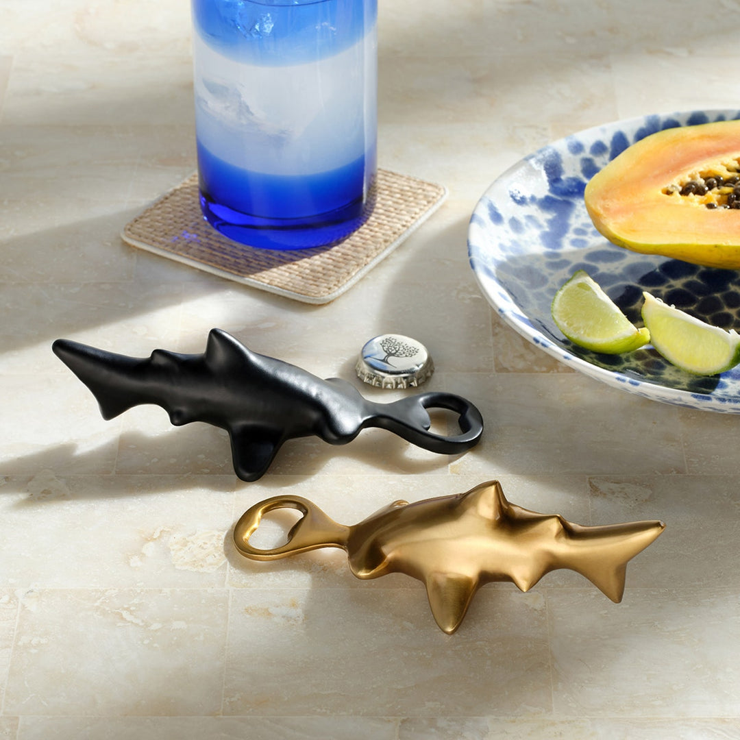Tiago Antique Brass Hammerhead Shark Bottle Opener Brass Pack/3