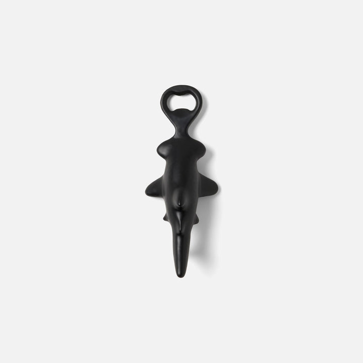 Tiago Matte Black Hammerhead Shark Bottle Opener Cast Iron Pack/3