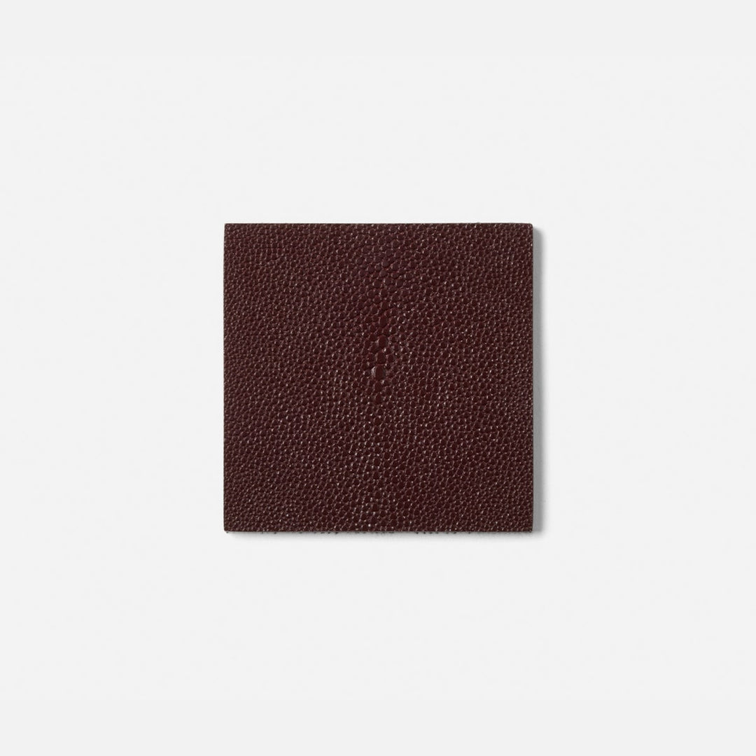 Varese Oxblood Coasters Set Of 4 Realistic Faux Shagreen Pack/2