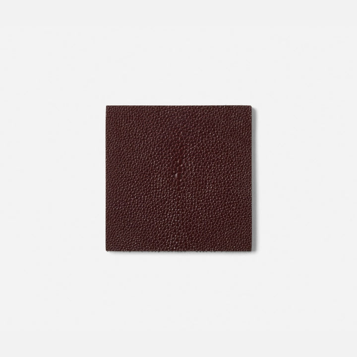 Varese Oxblood Coasters Set Of 4 Realistic Faux Shagreen Pack/2