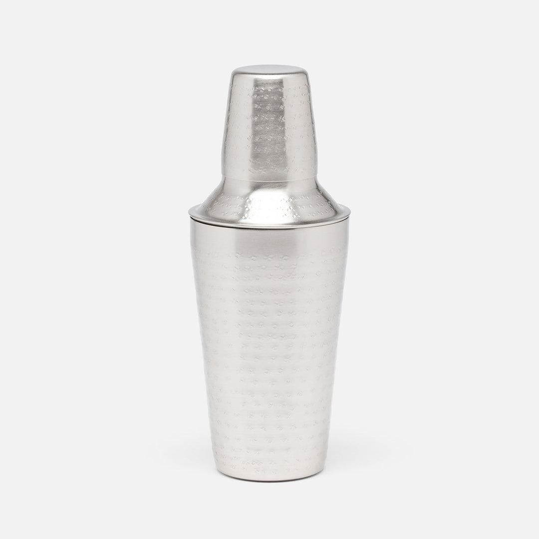 Winsford Matte Pewter Cocktail Shaker Hammered Stainless Steel