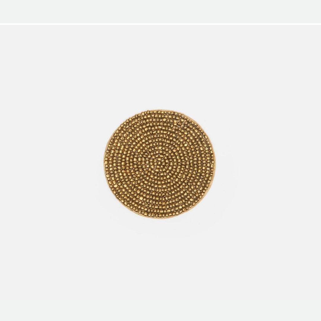 Aria Gold Round Coasters Boxed Set Of 4