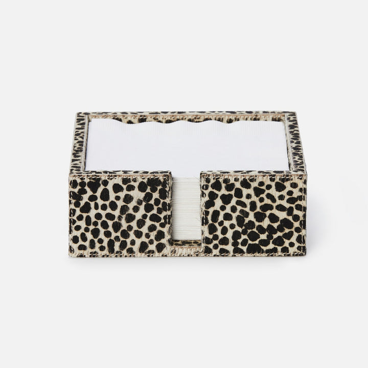 Bandar Cheetah Print Luncheon Napkin Holder Hair-On-Hide Pack/2