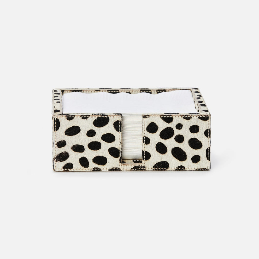 Bandar Dalmatian Print Luncheon Napkin Holder Hair-On-Hide Pack/2