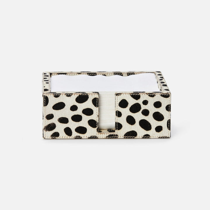 Bandar Dalmatian Print Luncheon Napkin Holder Hair-On-Hide Pack/2
