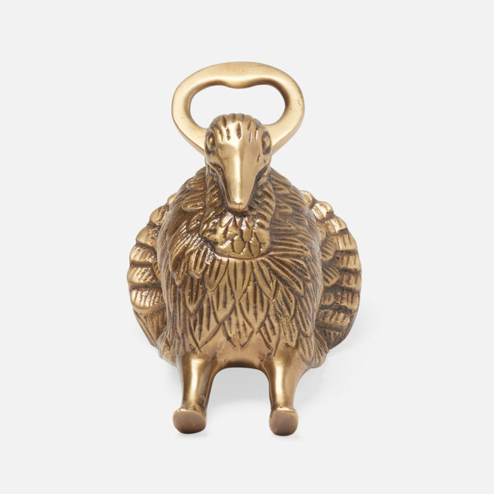Alan Antique Brass Turkey Bottle Opener Metal Pack/3