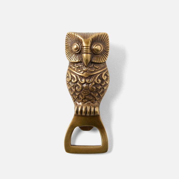 Archibald Antique Brass Owl Bottle Opener Large Metal Pack/3