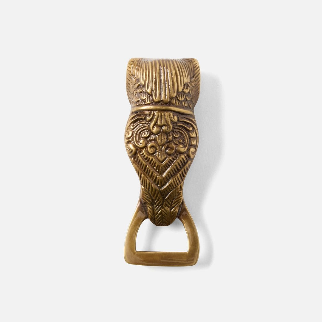 Archibald Antique Brass Owl Bottle Opener Large Metal Pack/3