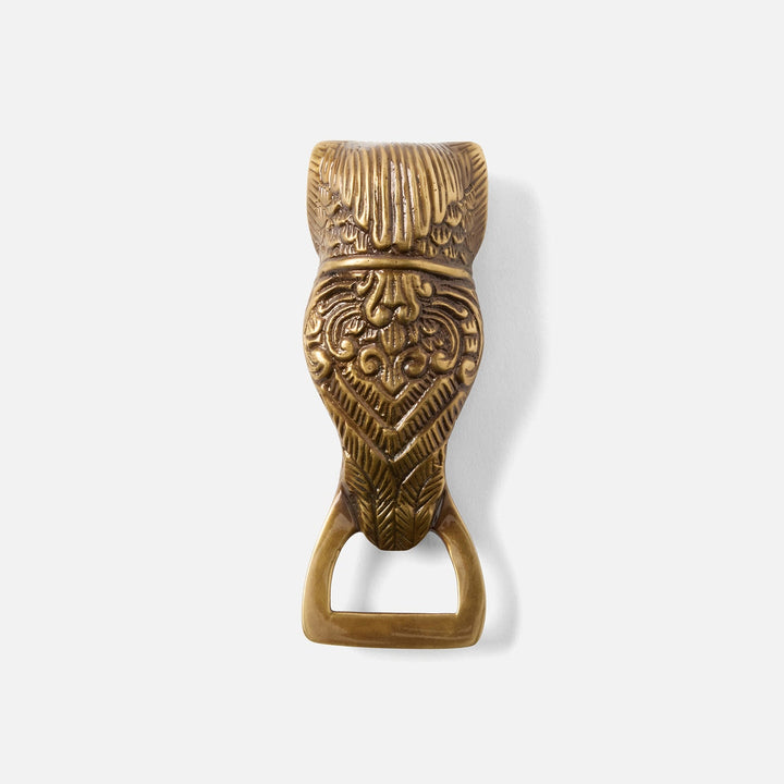 Archibald Antique Brass Owl Bottle Opener Large Metal Pack/3