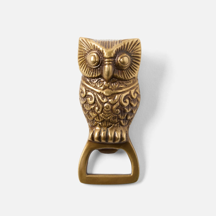 Archibald Antique Brass Owl Bottle Opener Mini Metal Pack/3