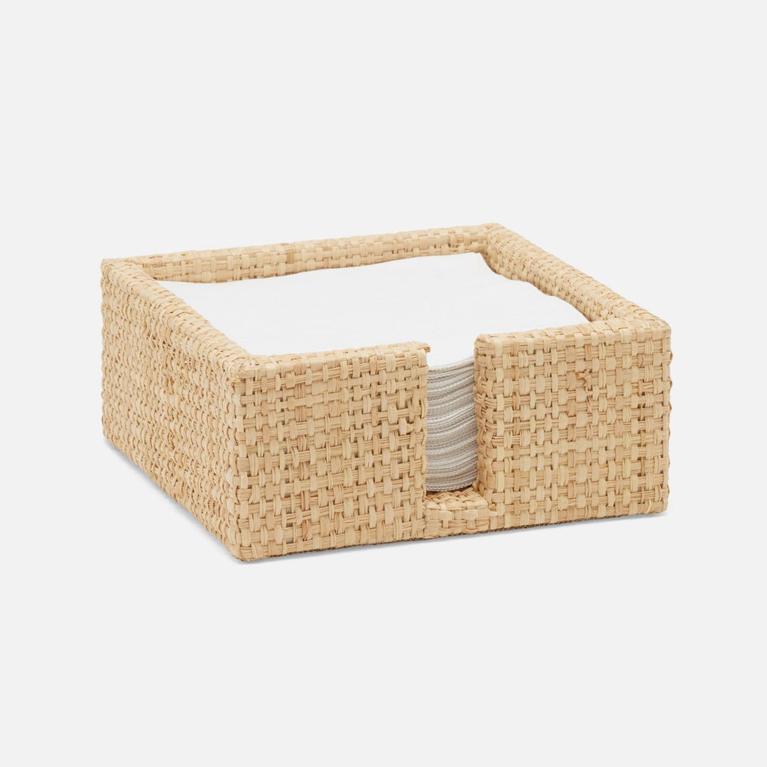 Barth Natural Cocktail Napkin Holder Raffia Pack/2