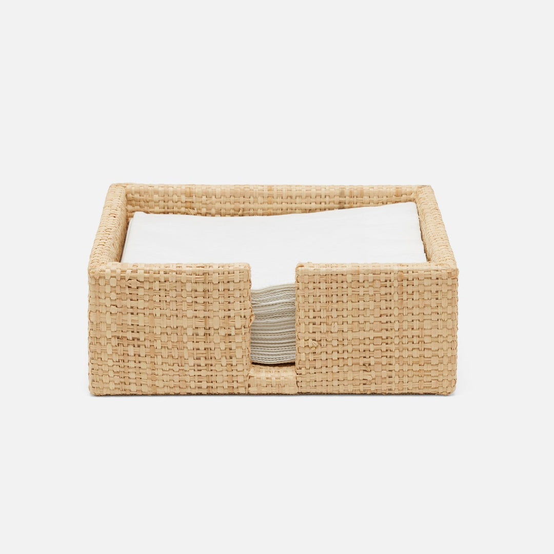 Barth Natural Luncheon Napkin Holder Raffia Pack/2