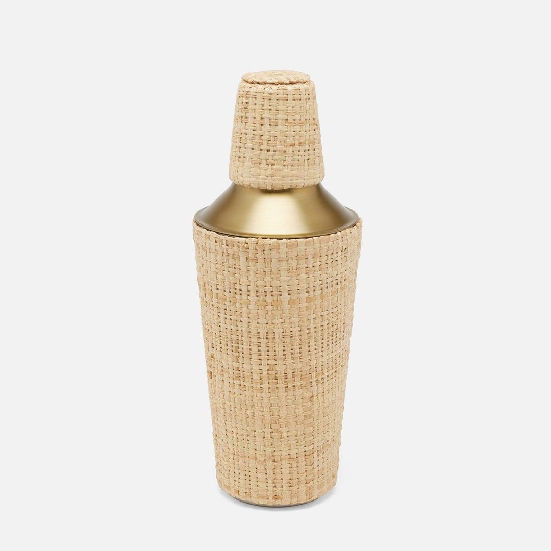 Barth Natural Gold Cocktail Shaker Raffia