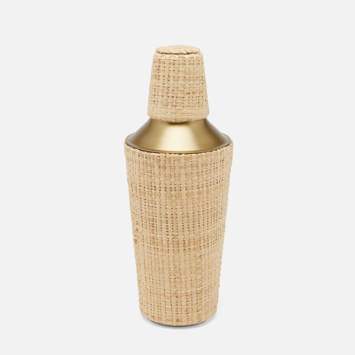 Barth Natural Gold Cocktail Shaker Raffia