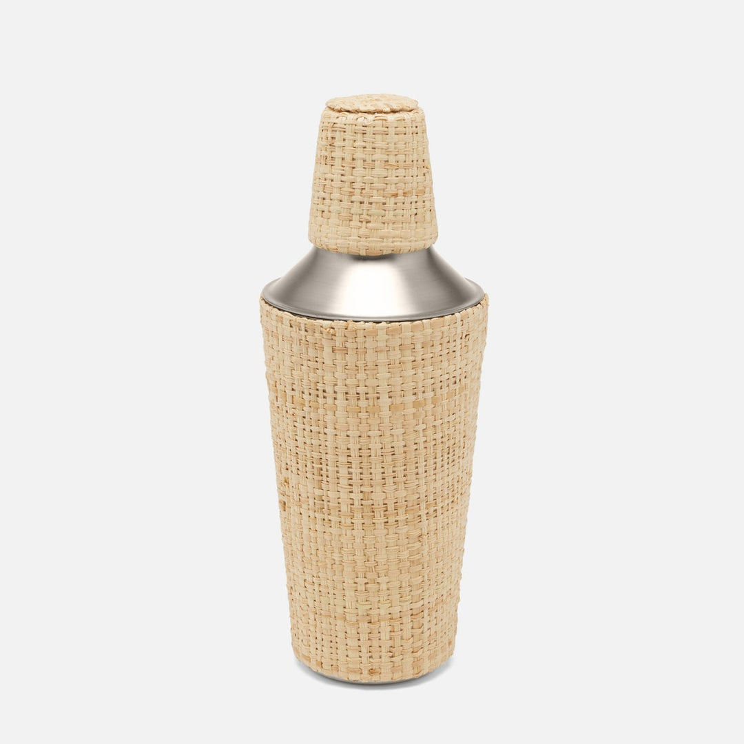 Barth Natural Silver Cocktail Shaker Raffia