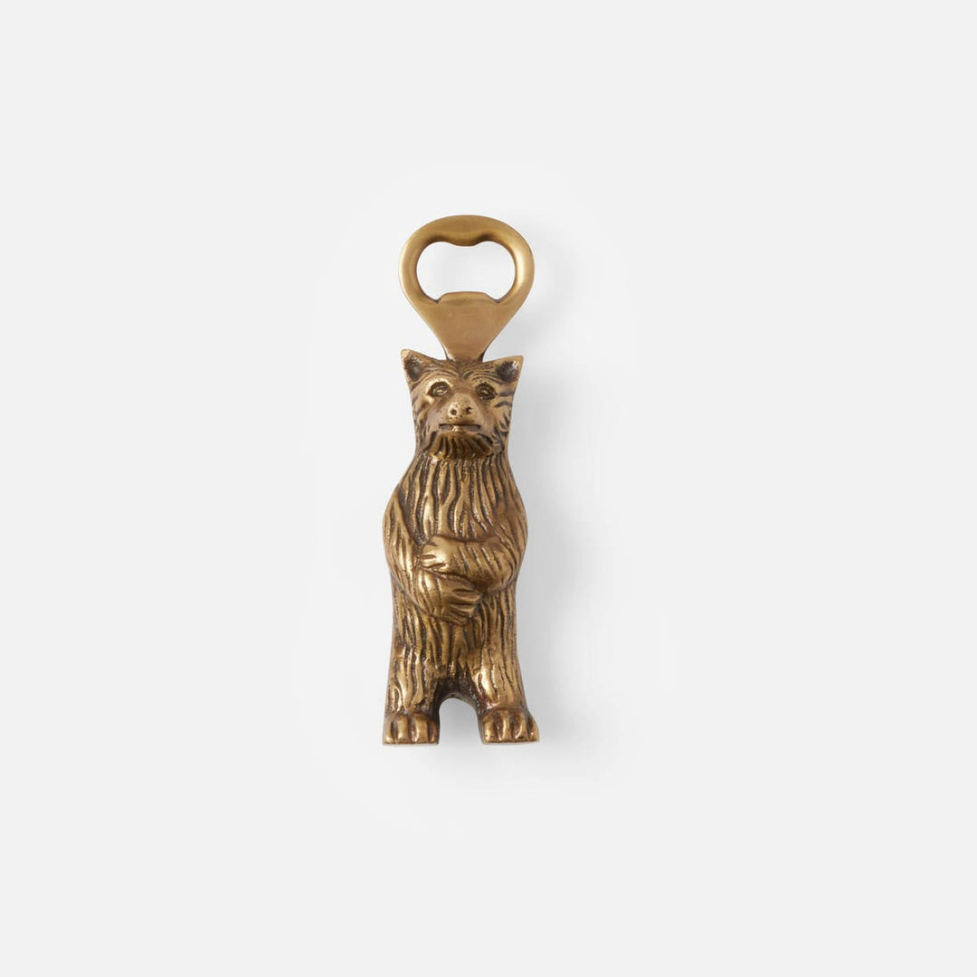 Benjamin Antique Brass Bear Bottle Opener Pack/3