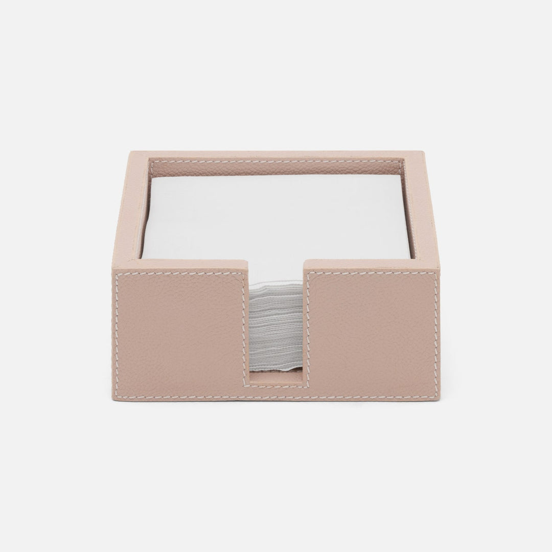 Bristol Dusty Rose Cocktail Napkin Holder Full-Grain Leather Pack/2