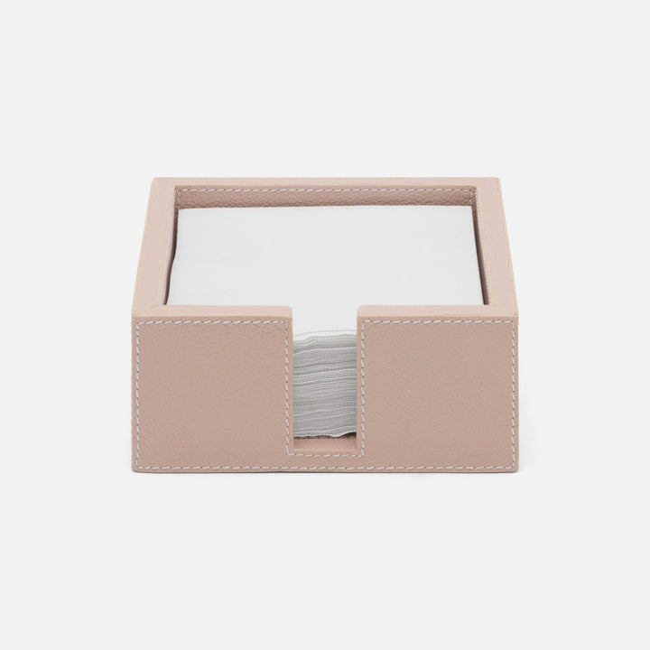 Bristol Dusty Rose Cocktail Napkin Holder Full-Grain Leather Pack/2