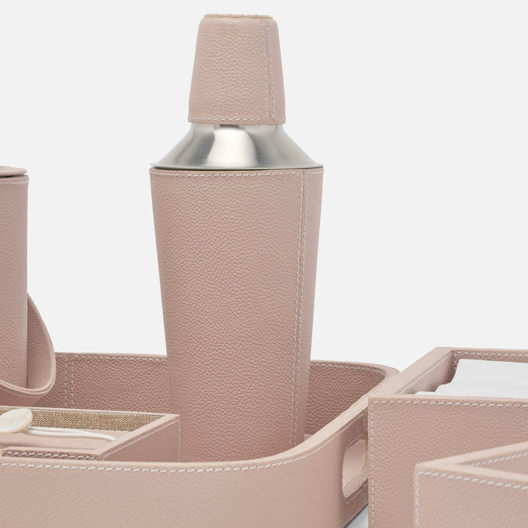 Bristol Dusty Rose Cocktail Shaker Full-Grain Leather