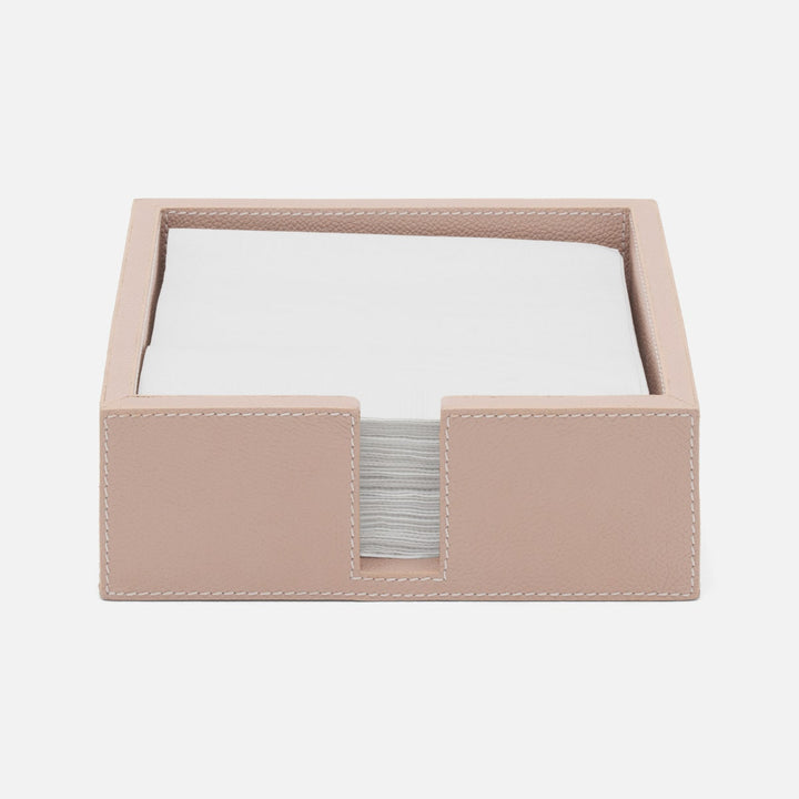 Bristol Dusty Rose Luncheon Napkin Holder Full-Grain Leather Pack/2