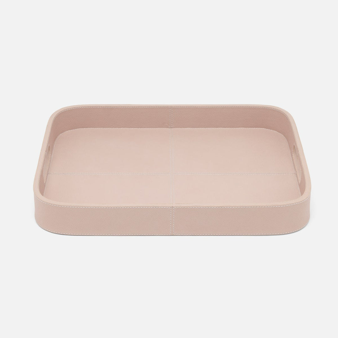 Bristol Dusty Rose Tray Rectangular With Rounded Edges Full-Grain Leather