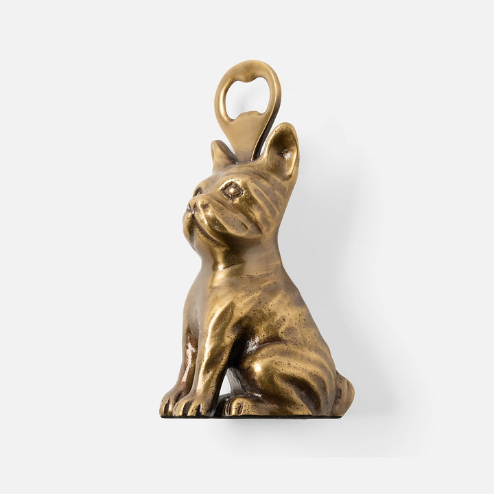 Cosette Antique Brass French Bulldog Bottle Opener Metal Pack/3