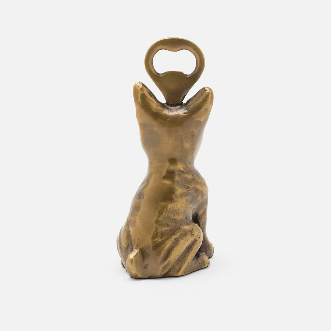 Cosette Antique Brass French Bulldog Bottle Opener Metal Pack/3