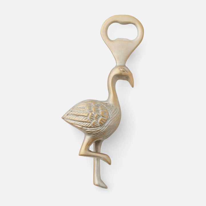 Dottie Tarnish Silver Flamingo Bottle Opener Metal Pack/3