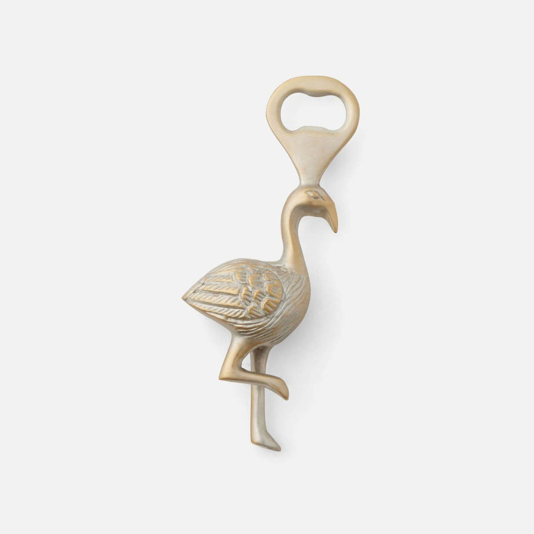 Dottie Antique Brass Flamingo Bottle Opener Metal Pack/3