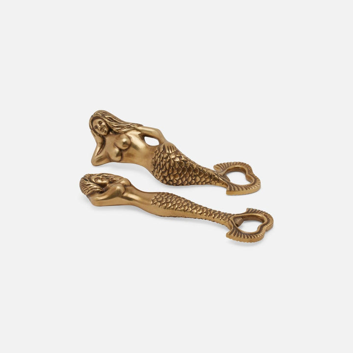 Ginger Mermaid Bottle Openers Antique Brass Set Of 2