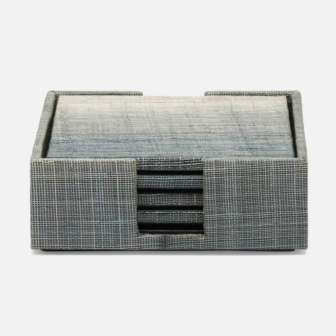 Hudson Charcoal Set Of 4 Coasters Abaca