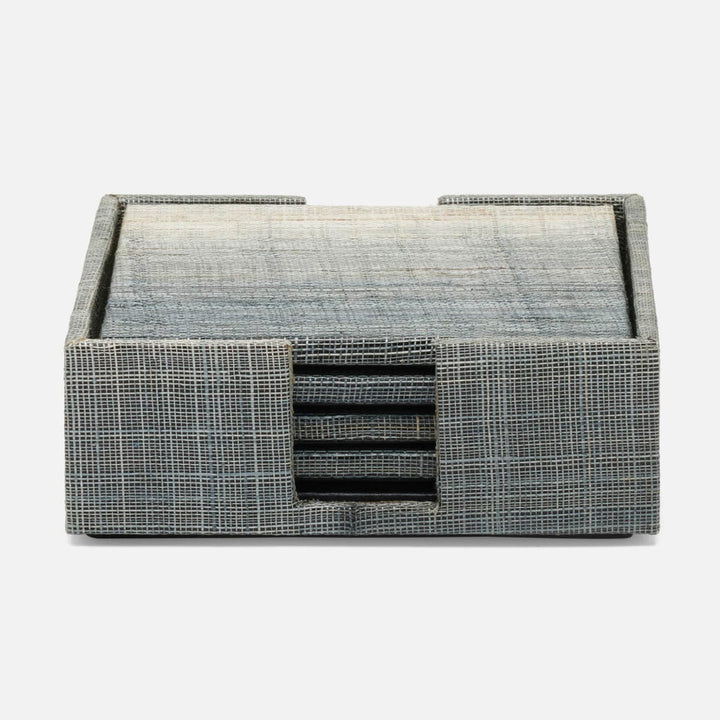 Hudson Charcoal Set Of 4 Coasters Abaca