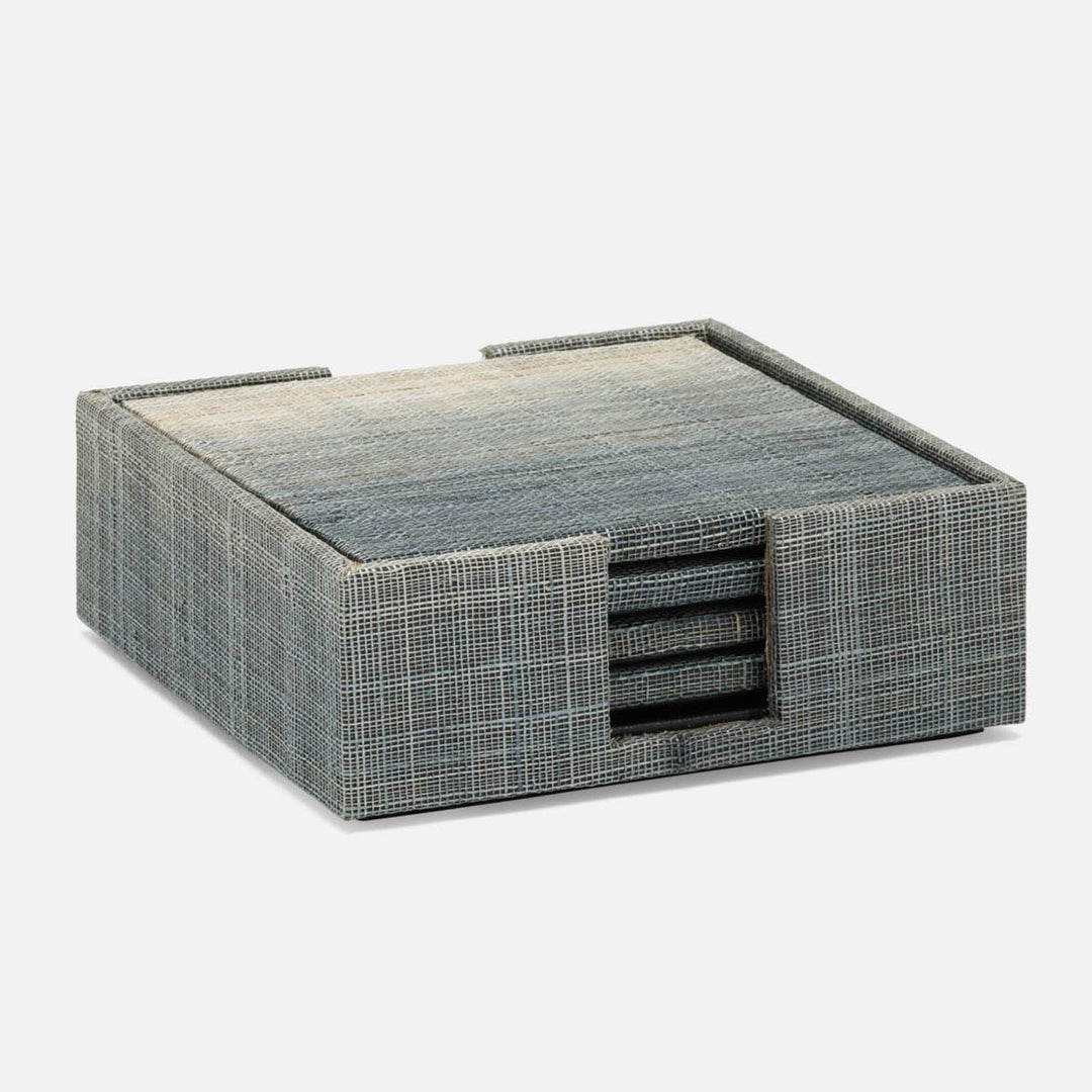 Hudson Charcoal Set Of 4 Coasters Abaca