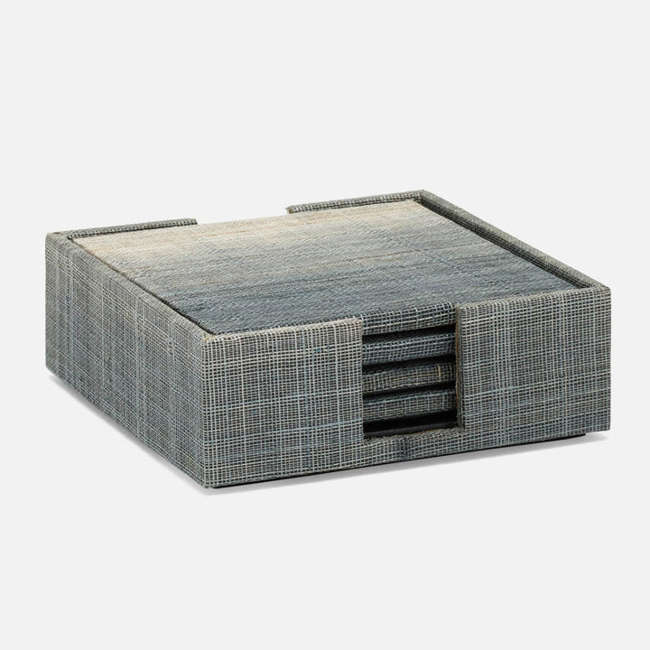 Hudson Charcoal Set Of 4 Coasters Abaca