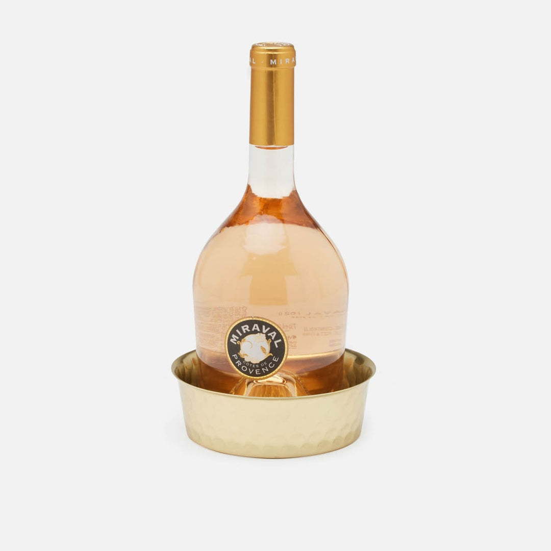 Jeremiah Matte Gold Wine Coaster Pack/2